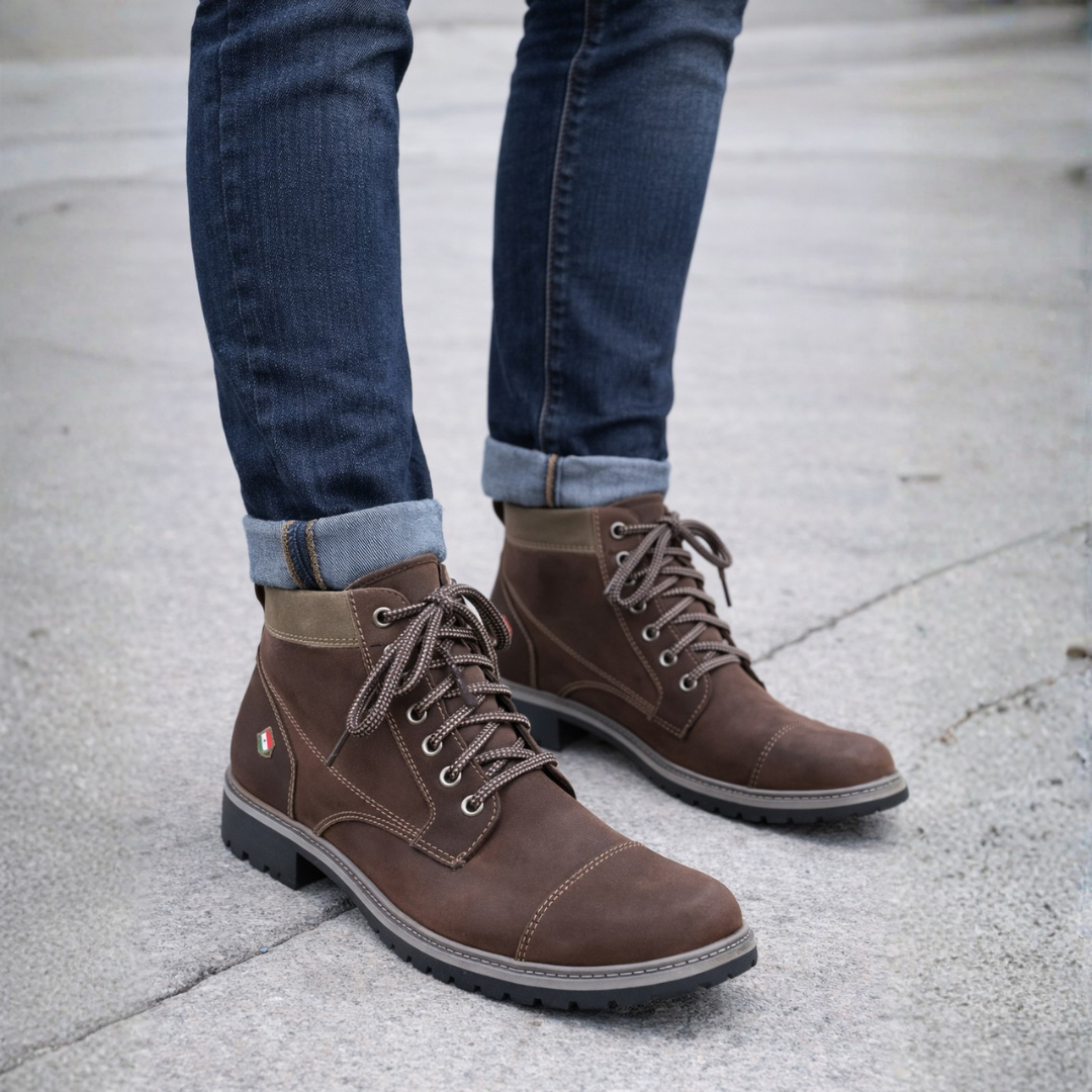 Bota de couro para homem