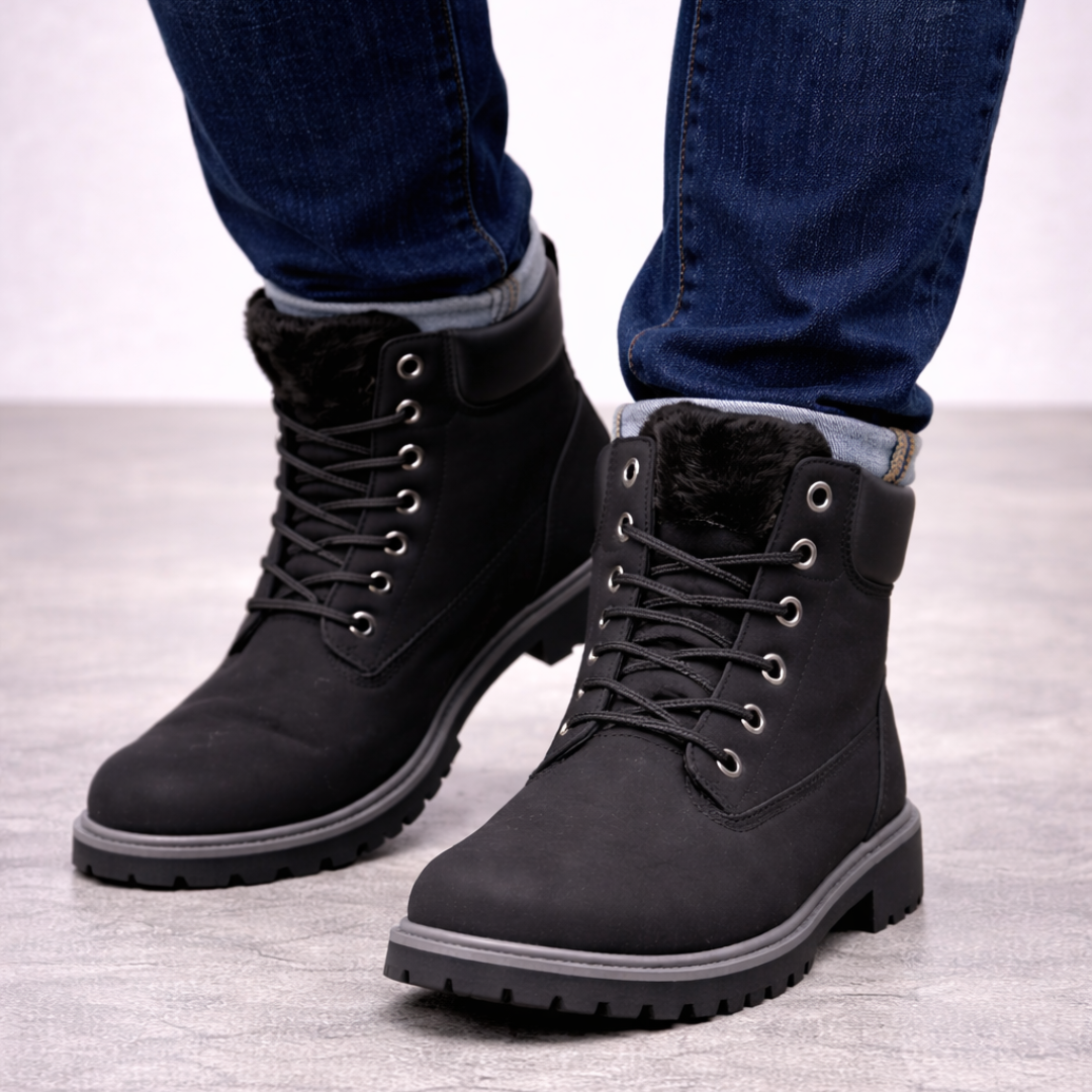 Botas de inverno com forro térmico para homem