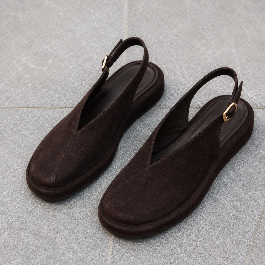 Sapatos Slingback com Plataforma Baixa