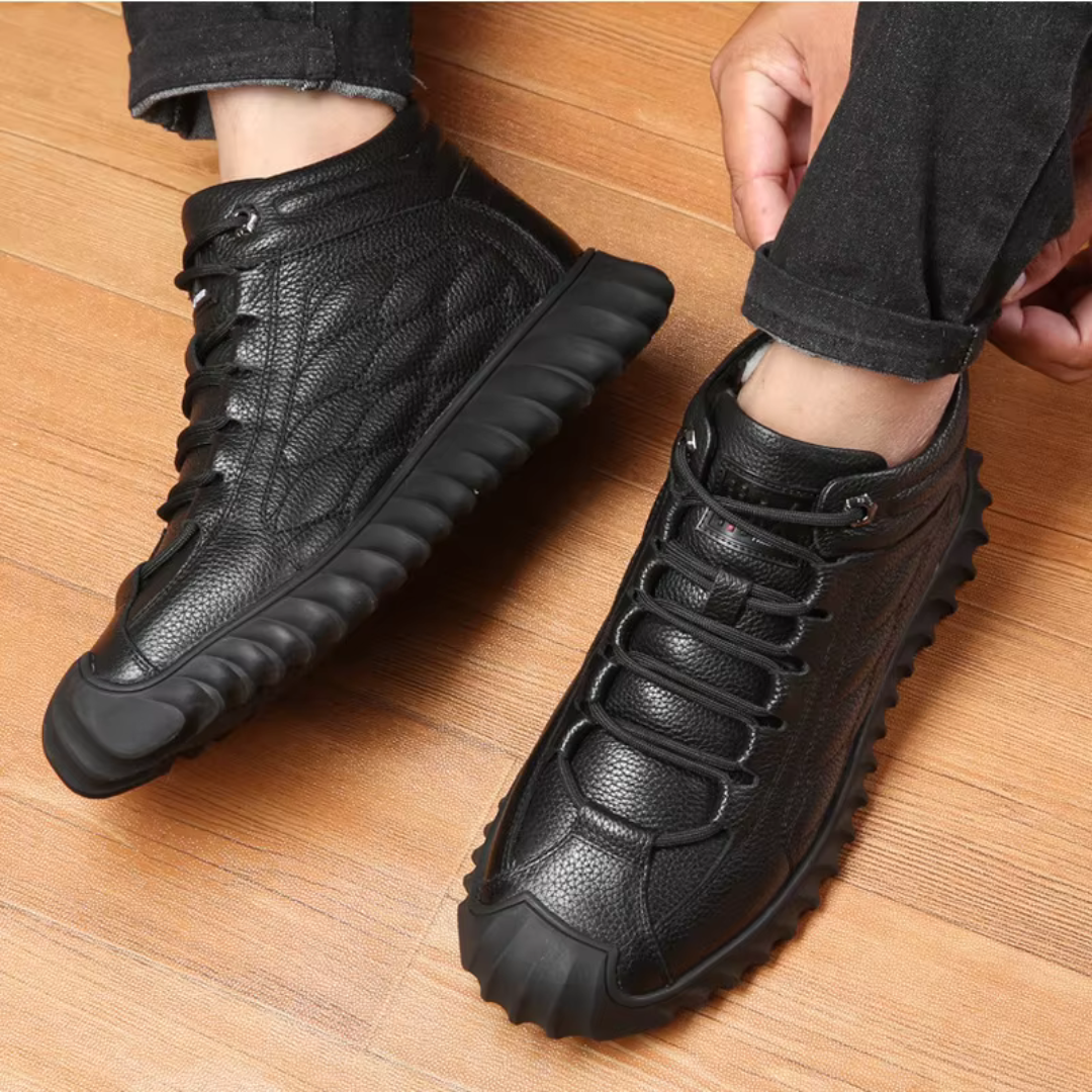 Botas polares de couro para homem
