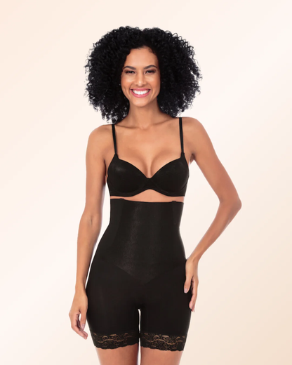 Short Modelador de Cintura Alta com Renda