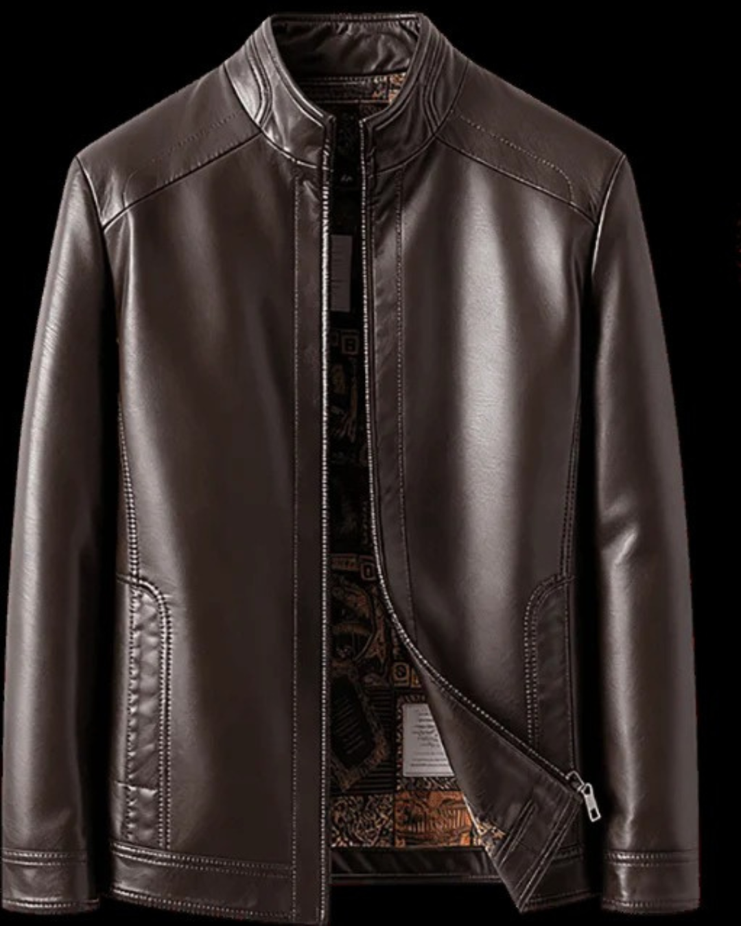 Casaco de pele com forro térmico para homem 