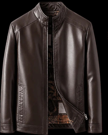 Casaco de pele com forro térmico para homem 