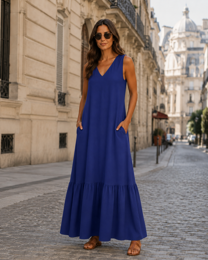 Vestido Comprido sem Mangas