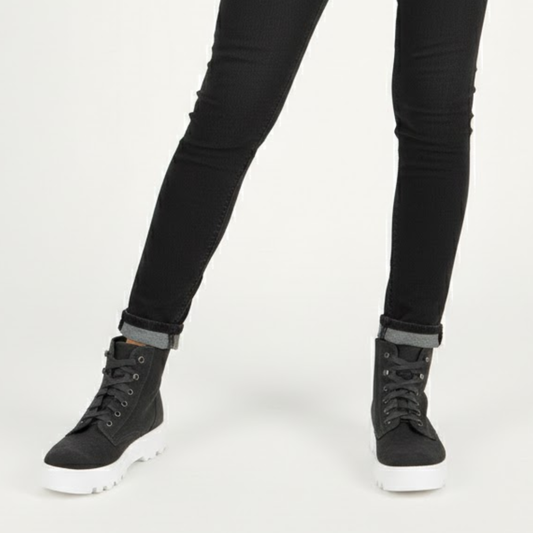 Bota casual com estilo intemporal e confortável para mulher