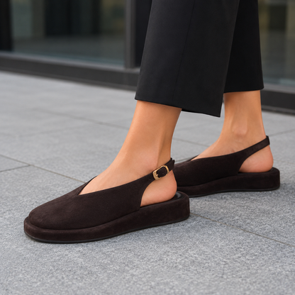 Sapatos Slingback com Plataforma Baixa