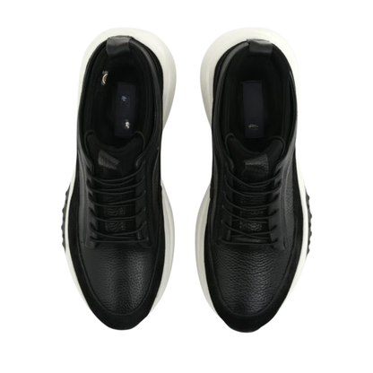 Sapatilhas de couro autêntico com sola elevada para uso doméstico 