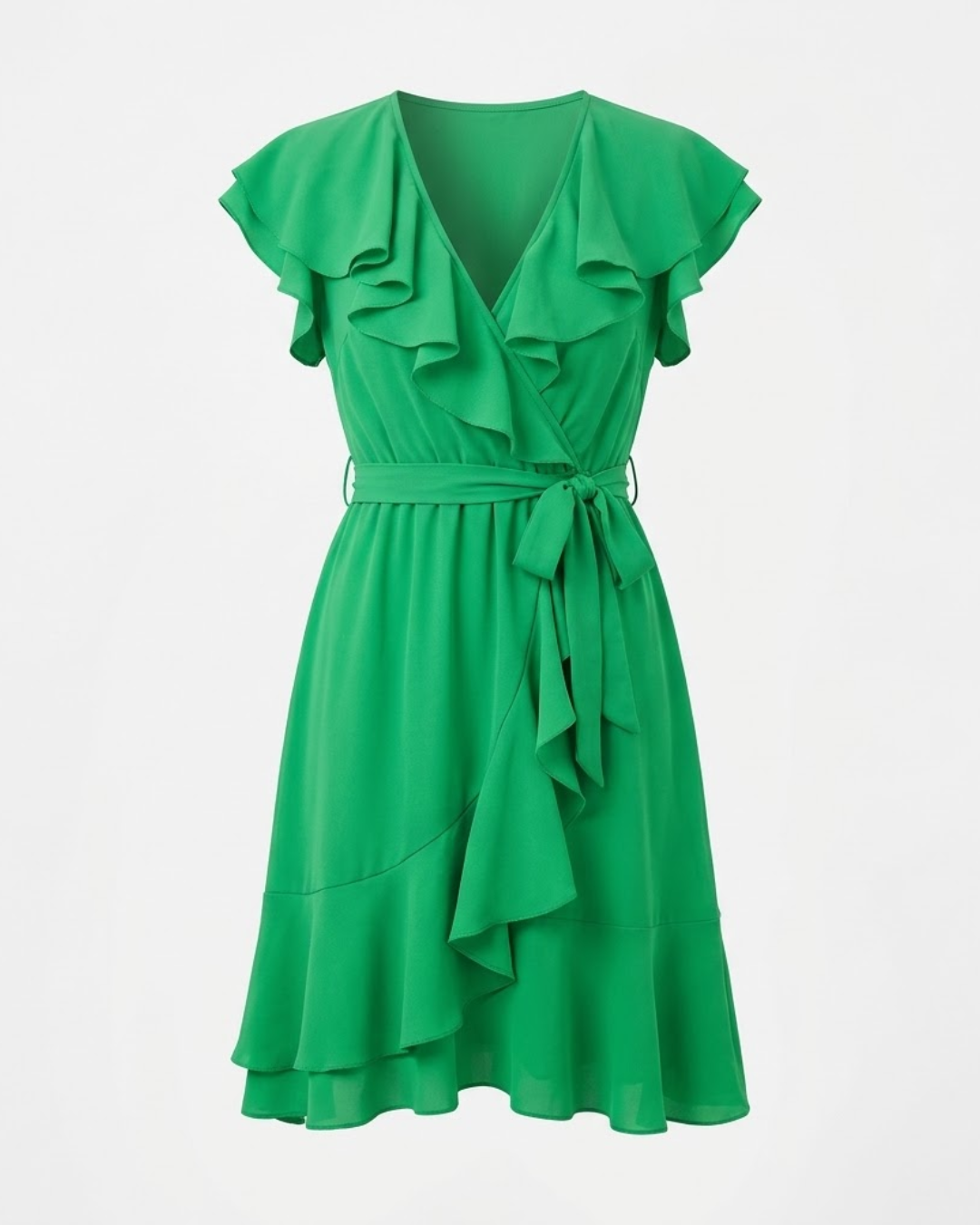Vestido de Gala com Folhos Paris