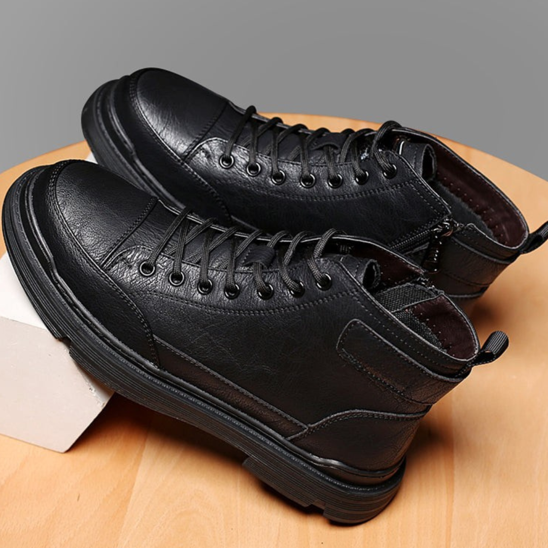 Botas Homem em pele com forro em pele 