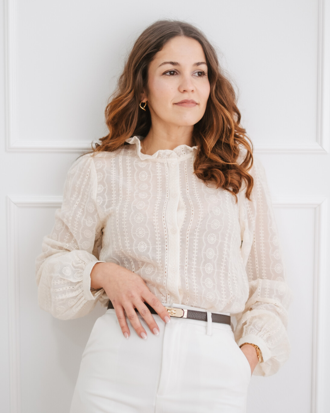 Blusa de Design Romântico para Mulher