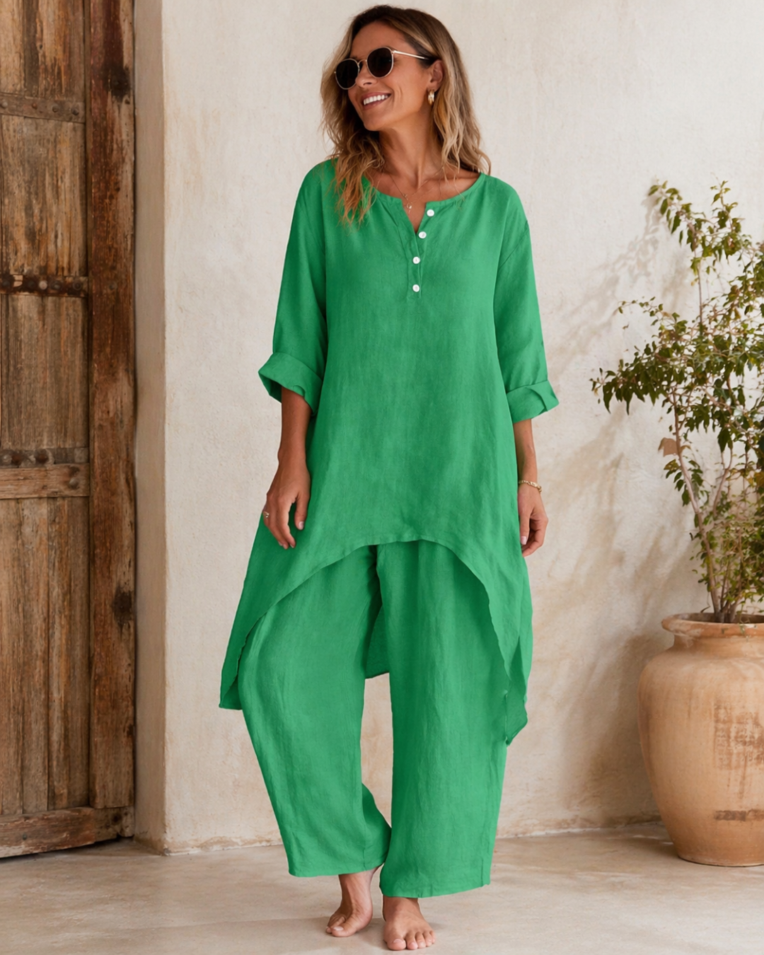 Conjunto Casual de Estilo Natural