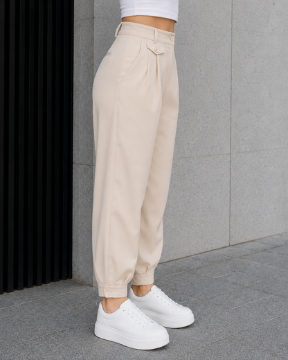 Calças Jogger de Cintura Subida