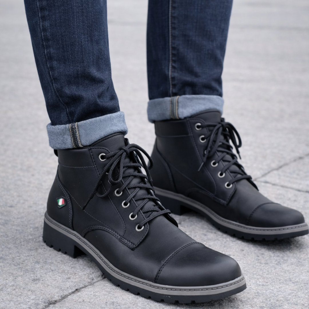 Bota de couro para homem 