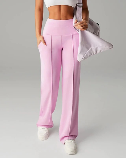 Calças de Corte Reto e Ajuste Folgado