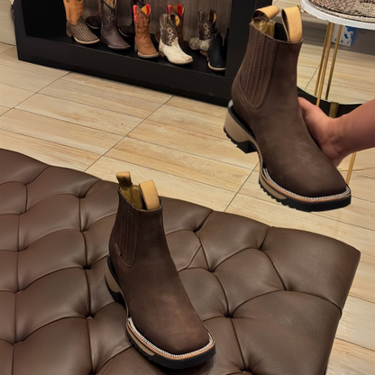 Botins Cowboy de Couro para Homens
