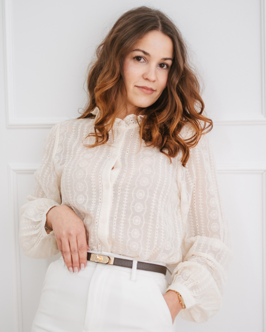 Blusa de Design Romântico para Mulher