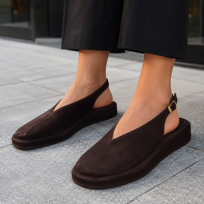 Sapatos Slingback com Plataforma Baixa