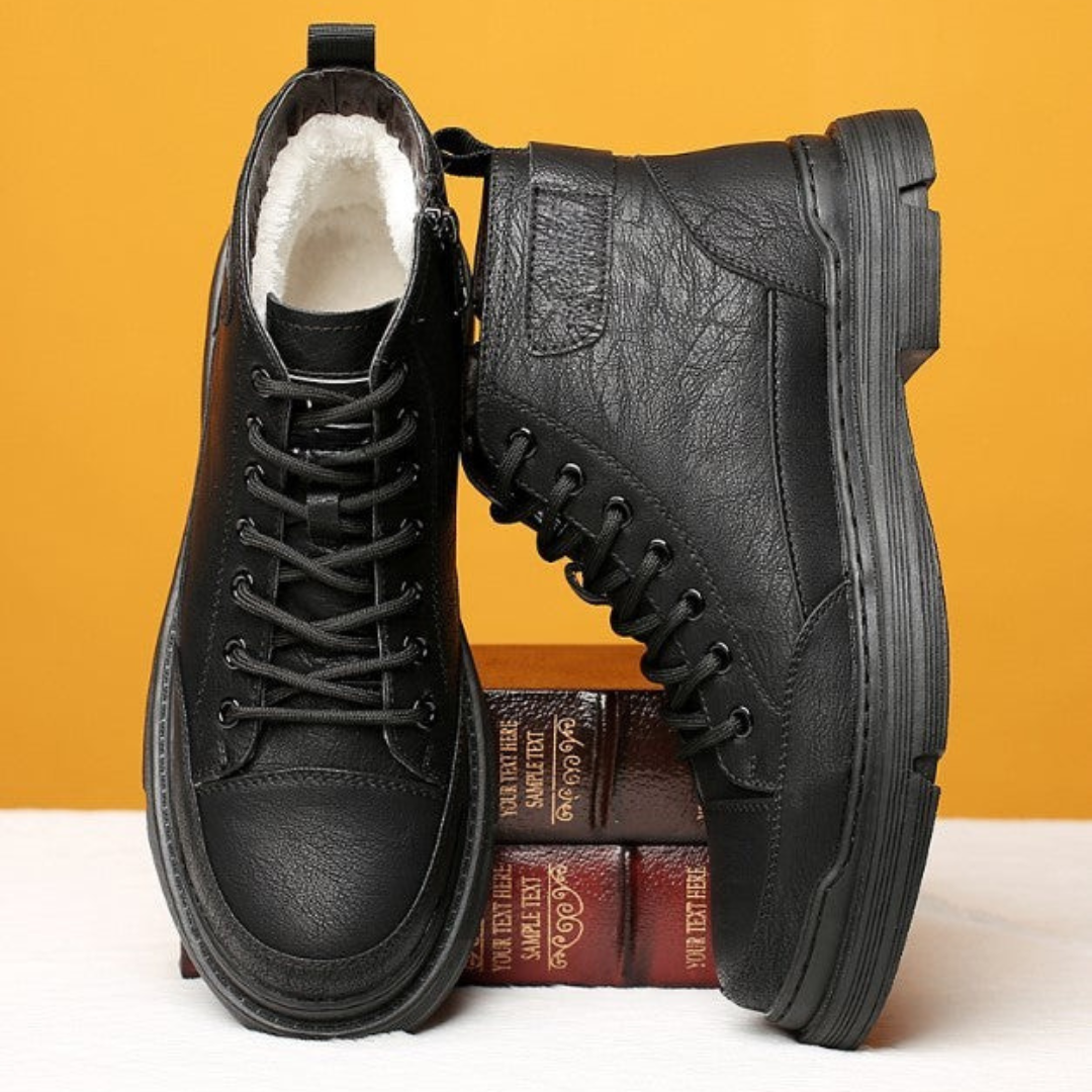 Botas Homem em pele com forro em pele 