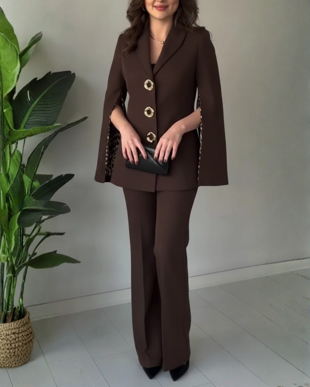 Conjunto de casaco e leggings para mulher 