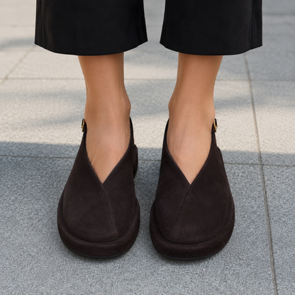Sapatos Slingback com Plataforma Baixa