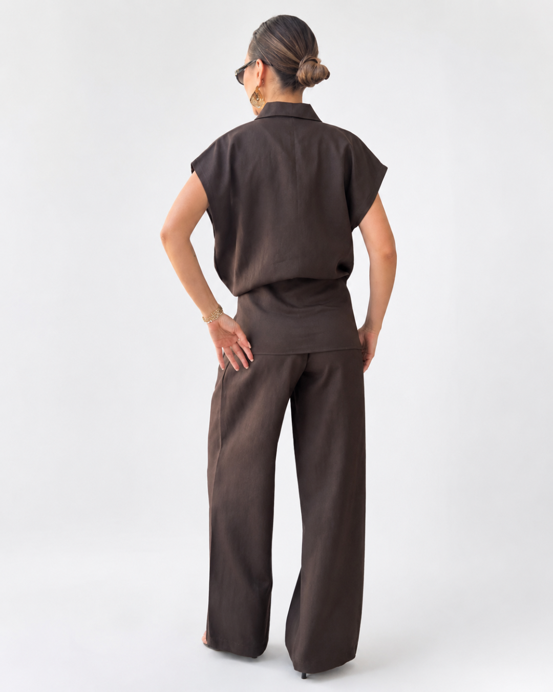 Conjunto Elegante de Linho