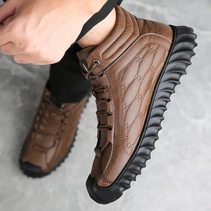 Botas polares de couro para homem