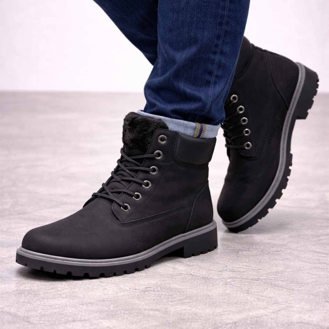 Botas de inverno com forro térmico para homem 
