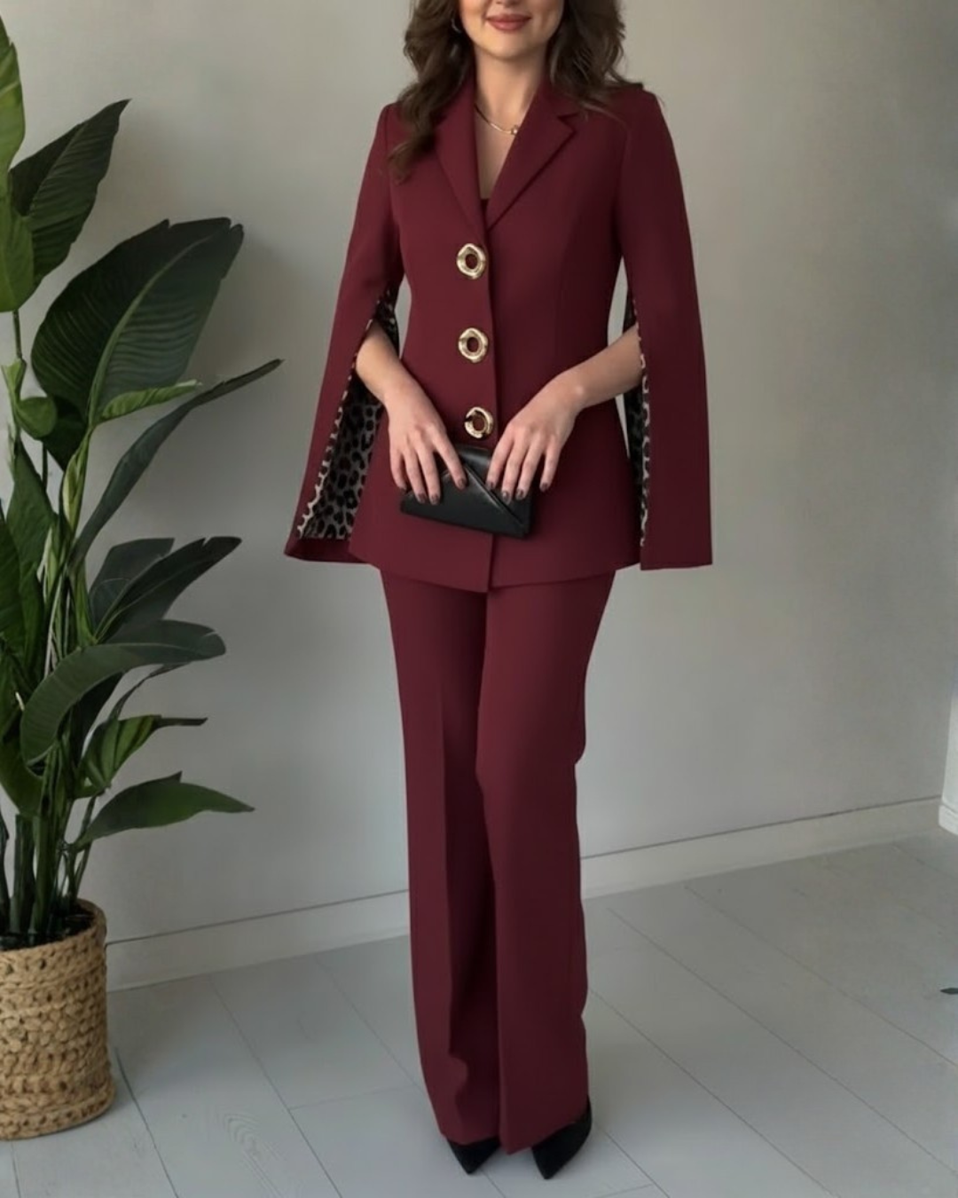 Conjunto de casaco e leggings para mulher 