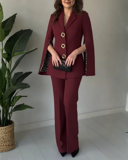 Conjunto de casaco e leggings para mulher 