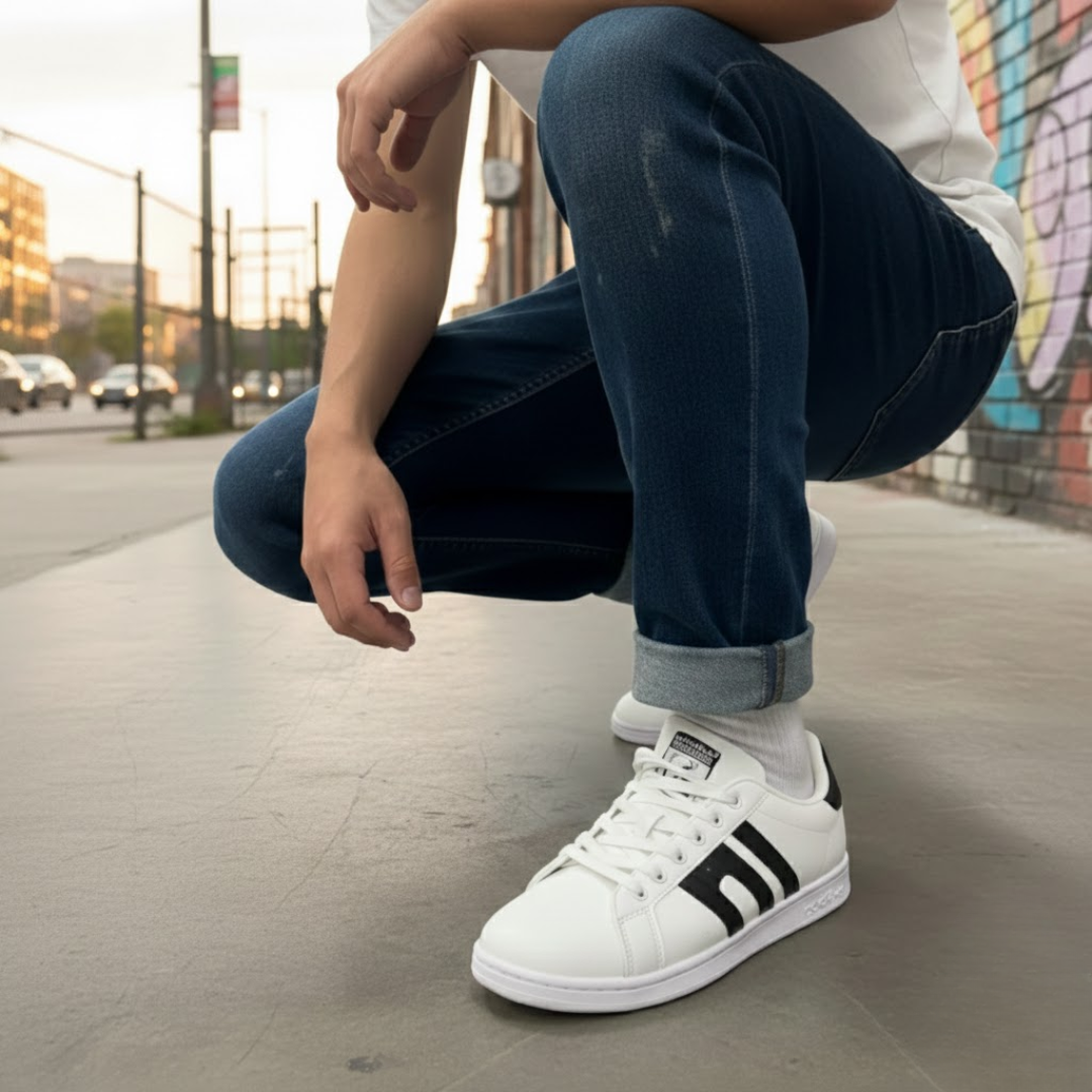 Calçado urbano com estética clássica para homem 