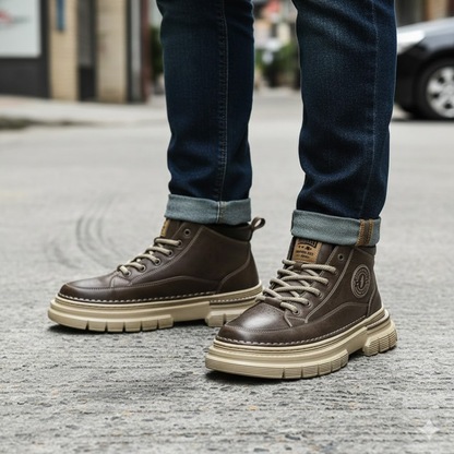 Botas de estilo britânico em couro
