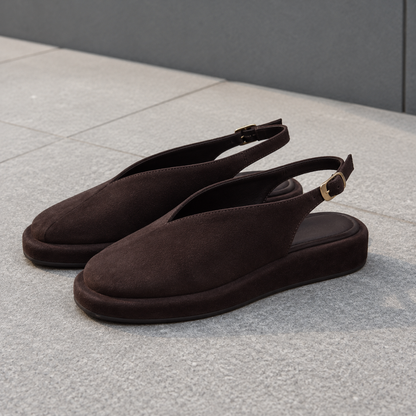 Sapatos Slingback com Plataforma Baixa