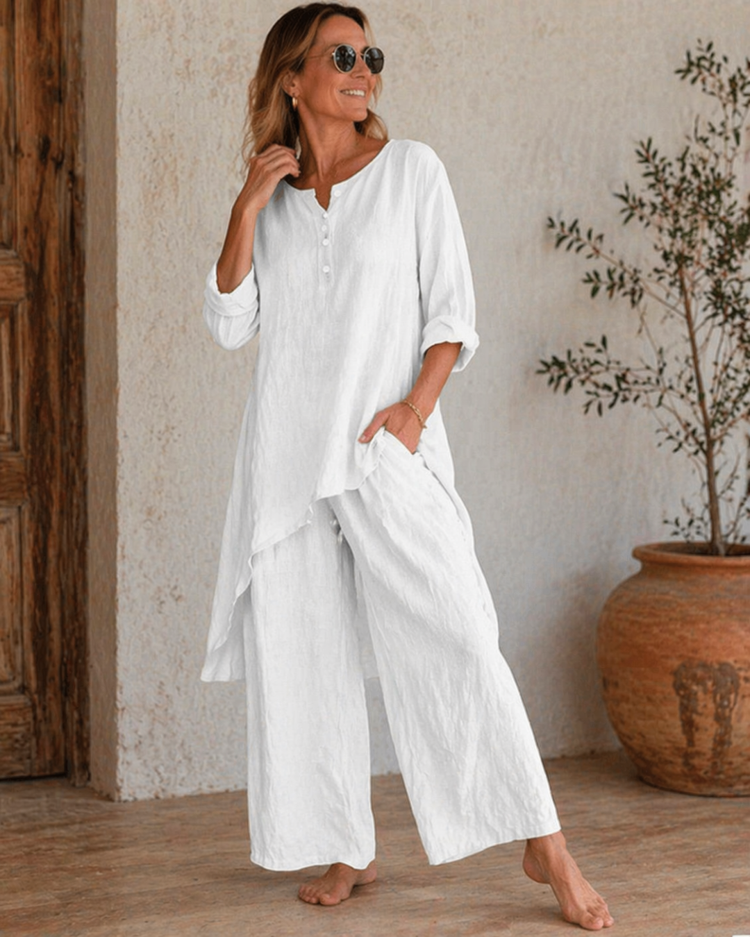 Conjunto Casual de Estilo Natural