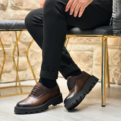 Sapatos Casuais Clássicos de Couro