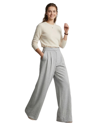 Calças Fluidas de Estilo Casual para Mulher