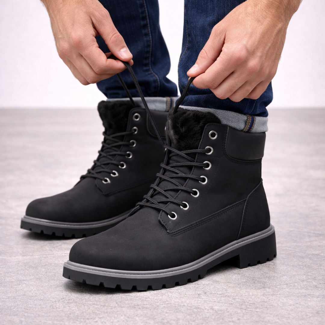 Botas de inverno com forro térmico para homem 
