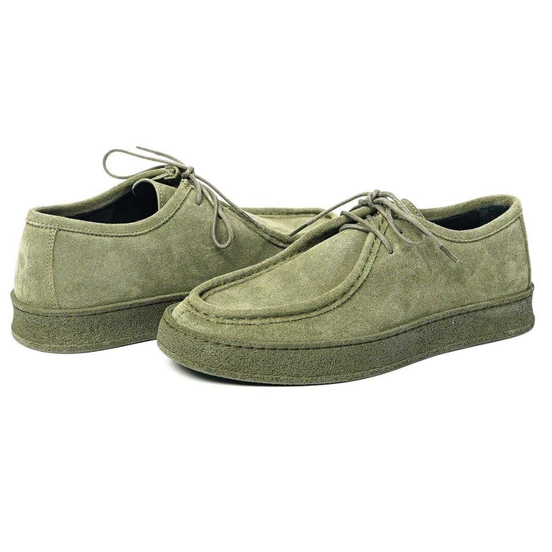 Calçado Casual Clássico Feito à Mão em Pele de Camurça 