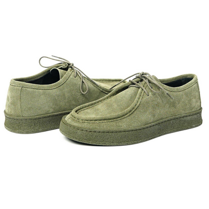 Calçado Casual Clássico Feito à Mão em Pele de Camurça 