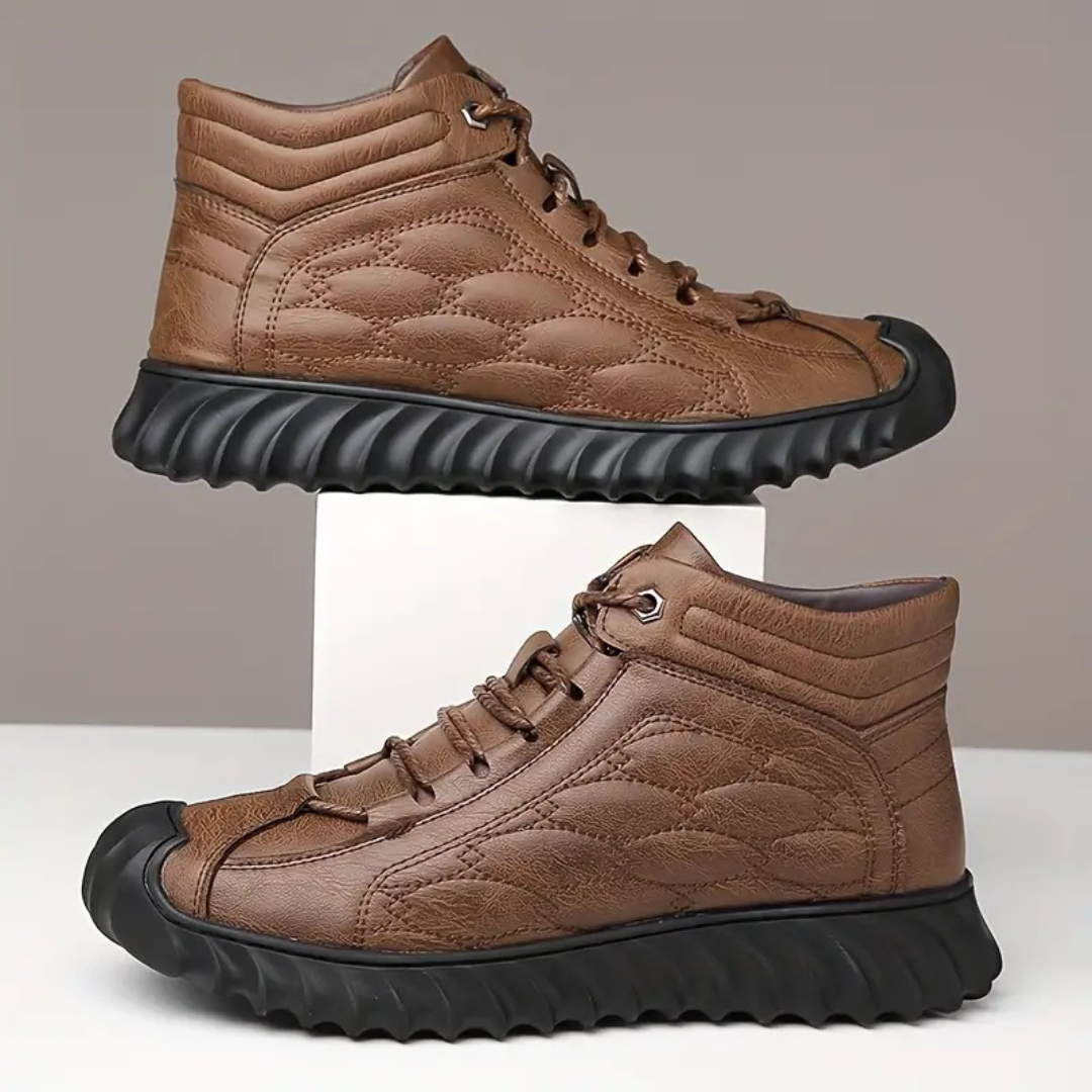 Botas polares de couro para homem