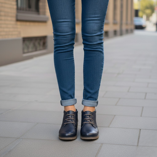 Botins Maya em Pele com Cunha para Mulher