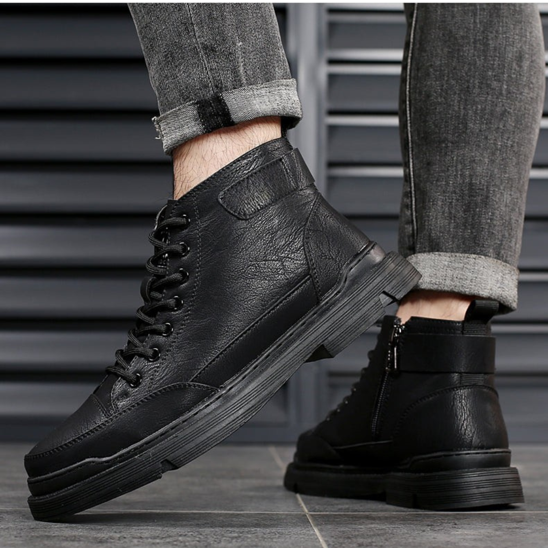 Botas Homem em pele com forro em pele 