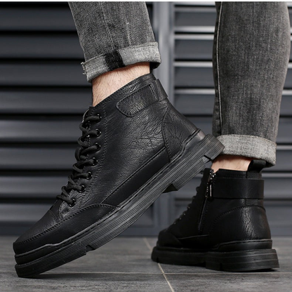 Botas Homem em pele com forro em pele 