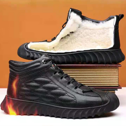 Botas polares de couro para homem
