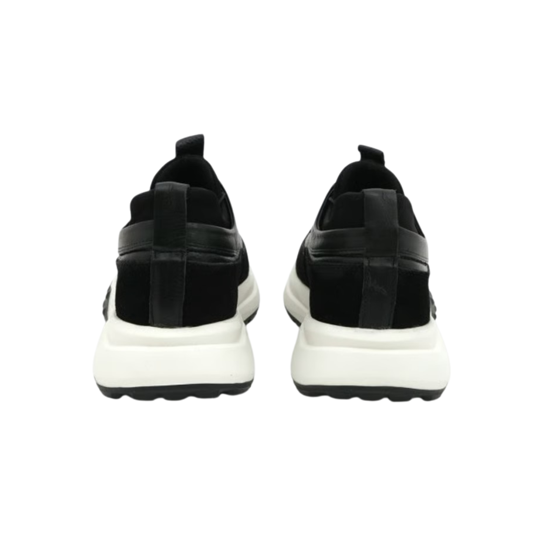 Sapatilhas de couro autêntico com sola elevada para uso doméstico 