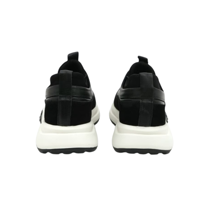 Sapatilhas de couro autêntico com sola elevada para uso doméstico 