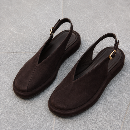 Sapatos Slingback com Plataforma Baixa