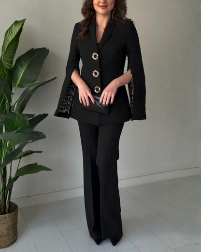 Conjunto de casaco e leggings para mulher 