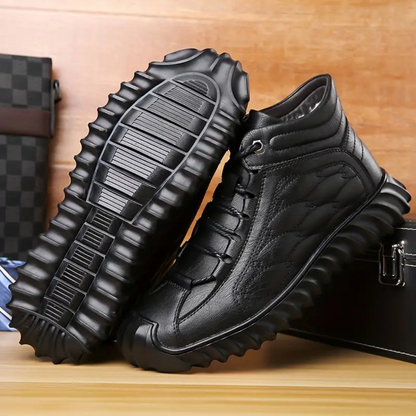 Botas polares de couro para homem