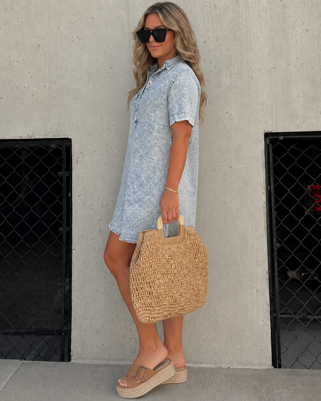 Vestido de camisa lavado
