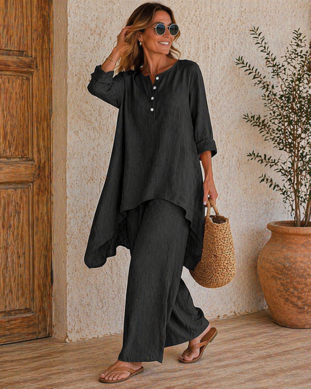 Conjunto Casual de Estilo Natural